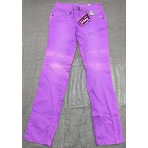 Girls Justice Purple Pink Skinny Jeans Simply Low Size 14 Regular
